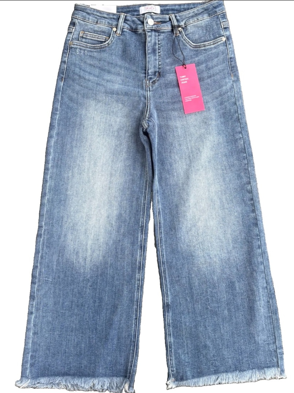 NWT MoCo Boutique Cropped Wide Leg Jeans
